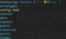 An example directory structure